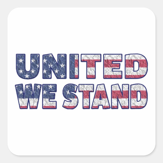 United we stand  square sticker (Front)