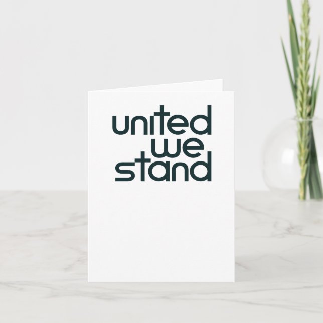 United We Stand Sticker  Card (Front)