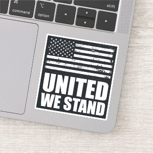 United we stand thin blue line USA Flag grunge Sticker