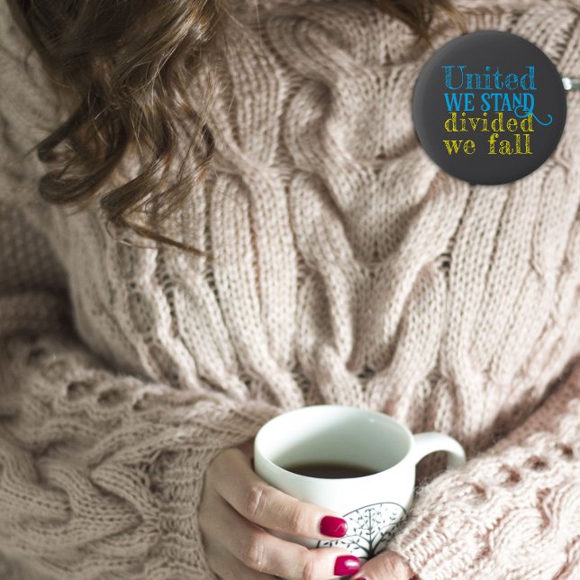 United we stand Ukraine motivational saying   Button (Creator Uploaded)