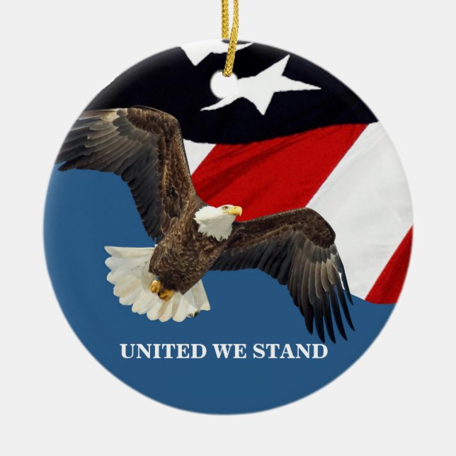 United We Stand/USA Ceramic Ornament (Front)