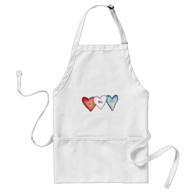 United We Stand USA Pride Hearts Apron (Front)