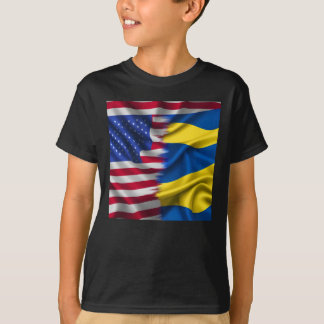 United We Stand – Usa Ukraine Flags Sticker  T-Shirt