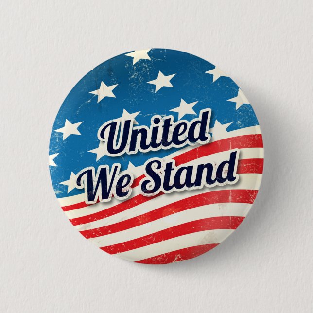 United We Stand Vintage Pinback Button (Front)