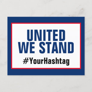 United We Stand Vote Blue Hashtag Template Postcard