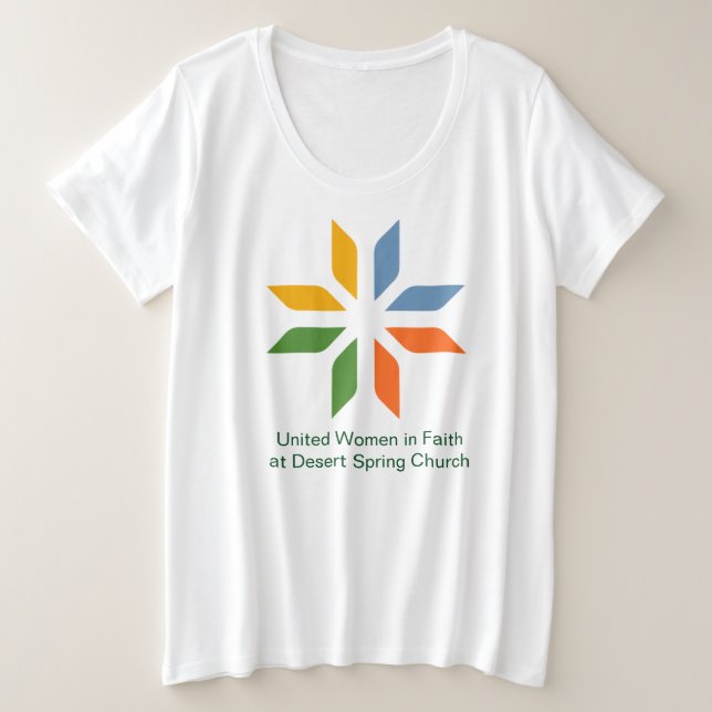 United Women in Faith at DSUMC plus-sized T-shirt (Design Front)