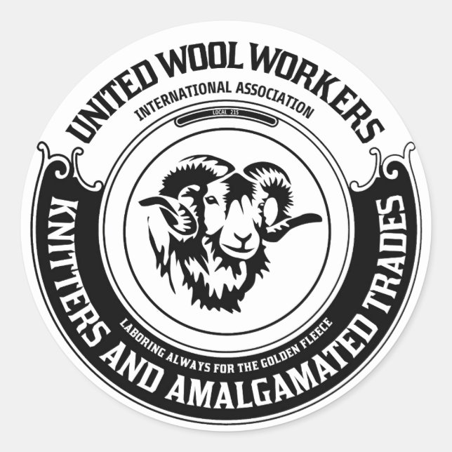 United Wool Workers Stickers (Front)