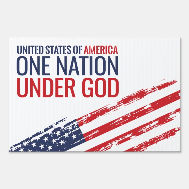Unites States One Nation Under God Sign (Front)