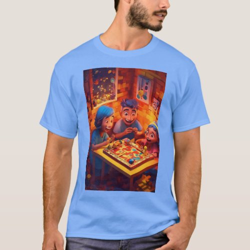 Uniting Chess Checkers Qwirkle Azul and Rummy T_Shirt