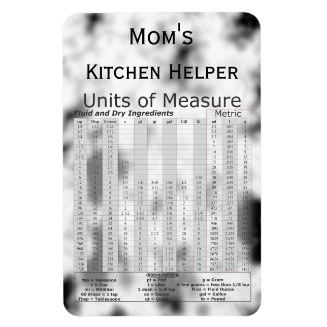 Units of Measure Premium Flexi Magnet (Vertical)