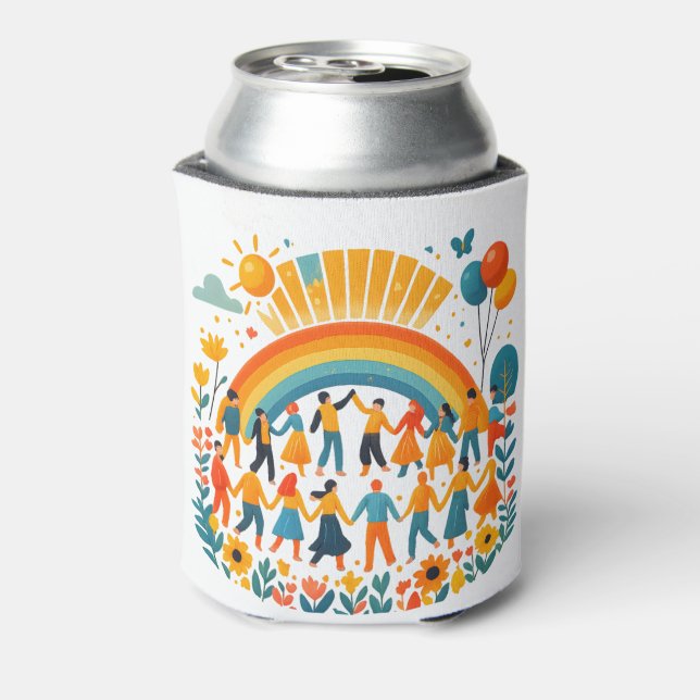 Unity and Diversity Rainbow Can Cooler (Can Back)