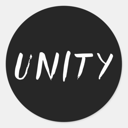 Unity BW Classic Round Sticker