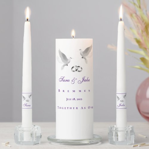 Unity Candle Set_Doves