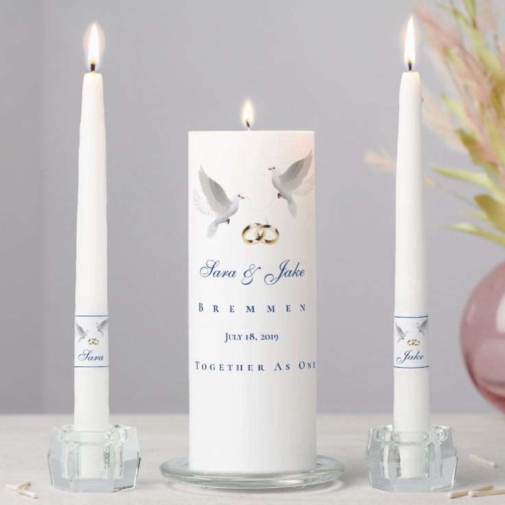 Unity Candle SetDoves Zazzle