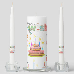 Unity Candle Set Happy Birthday
