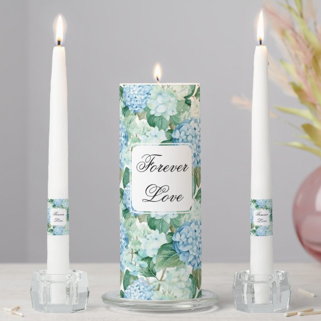 Unity Candle Set Hydrangeas (In Situ)