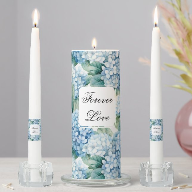 Unity Candle Set Hydrangeas (In Situ)