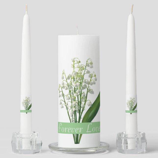 Unity Candle Set-Lily of Valley (Front)
