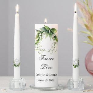 Unity Candle Set-Lily of Valley