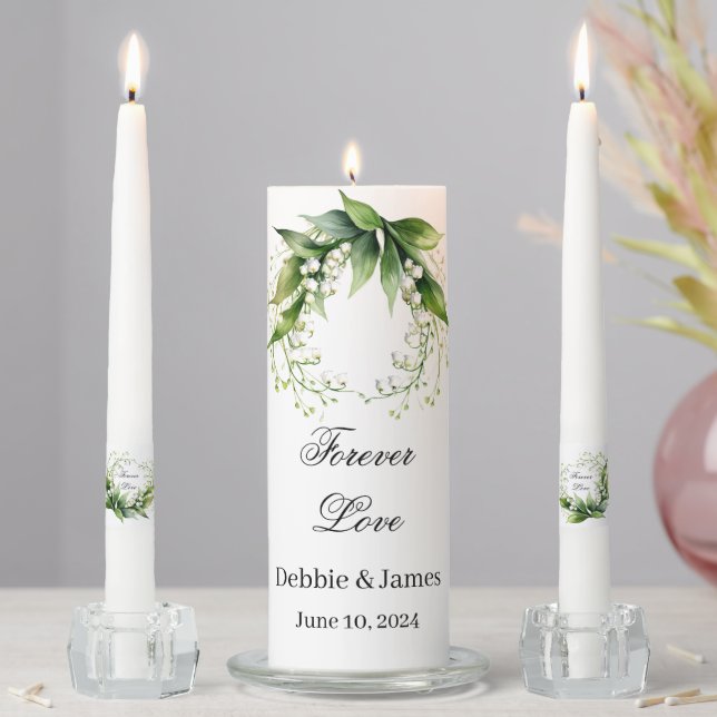 Unity Candle Set-Lily of Valley (In Situ)