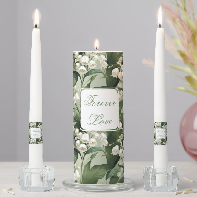 Unity Candle Set-Lily of Valley (In Situ)