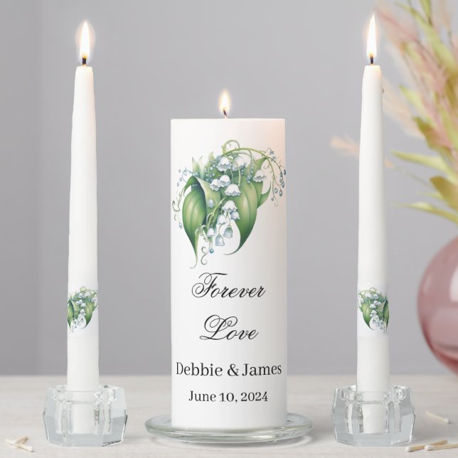 Unity Candle Set-Lily of Valley (In Situ)