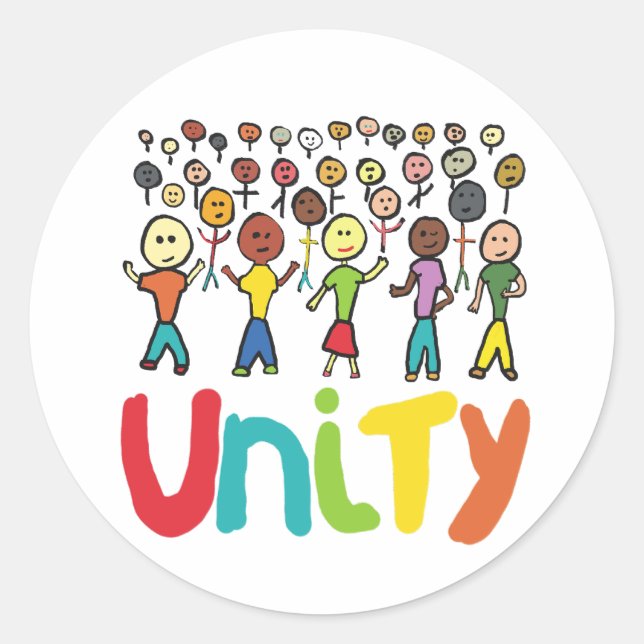 Unity Classic Round Sticker (Front)