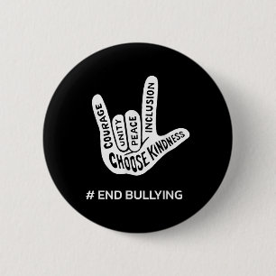 Unity Day Anti Bully Love Sign School End Bullying Button
