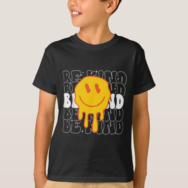 Unity Day Be Kind Kindness Smile Face Orange Groov T-Shirt (Front)