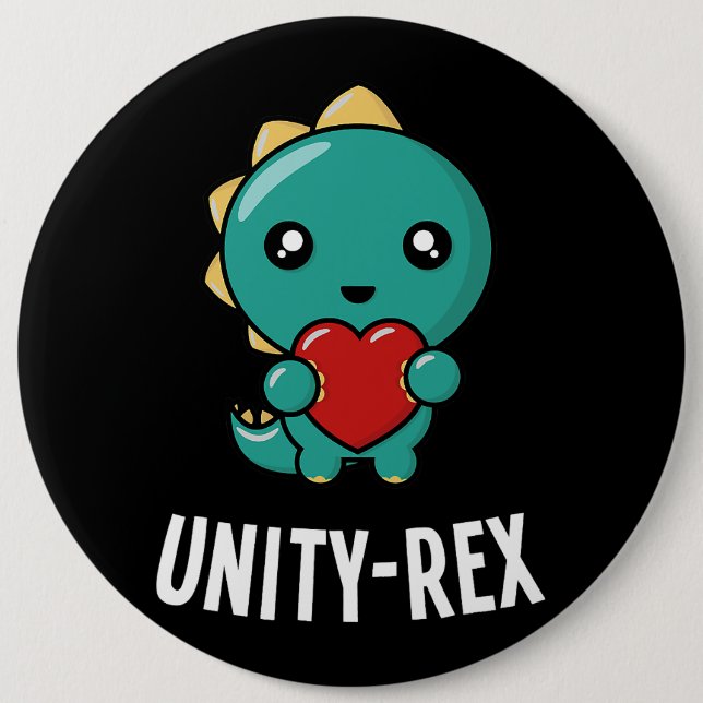Unity Day Kind Dinosaur TRex UnityRex Anti Bullyin Button (Front)