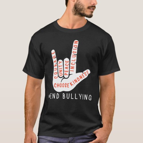 Unity Day Orange 2021 Anti Bullying Love Sign Lang T_Shirt