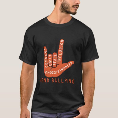 Unity Day Orange 2021 Anti Bullying Love Sign Lang T_Shirt