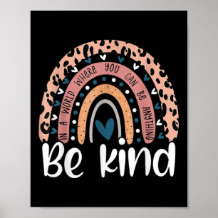 Unity Day Orange Anti Bullying Leopard Women Kids  Poster