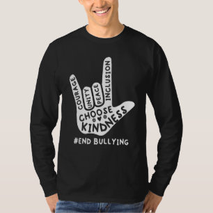 Unity Day Orange  Anti Bullying Love Sign Language T-Shirt