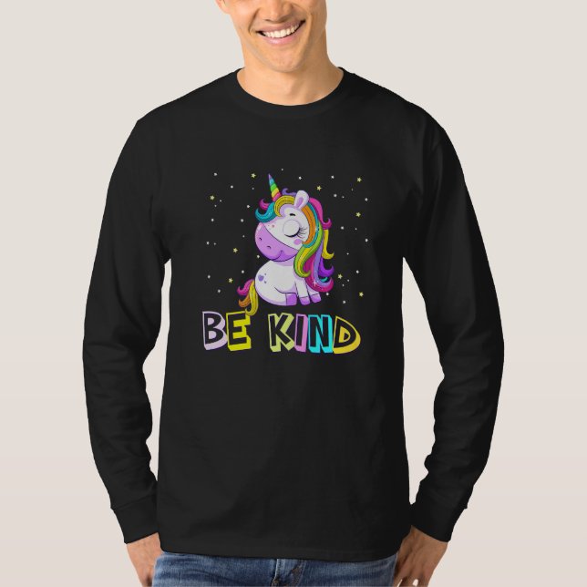 Unity Day Orange  Anti Bullying Unicorn Be Kind T-Shirt (Front)