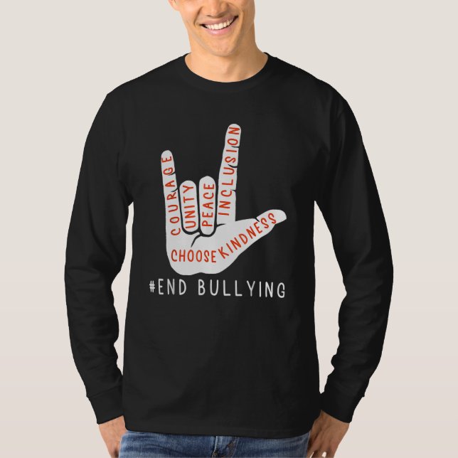 Unity Day Orange Kids 2022 Anti Bullying Love Sign T-Shirt (Front)