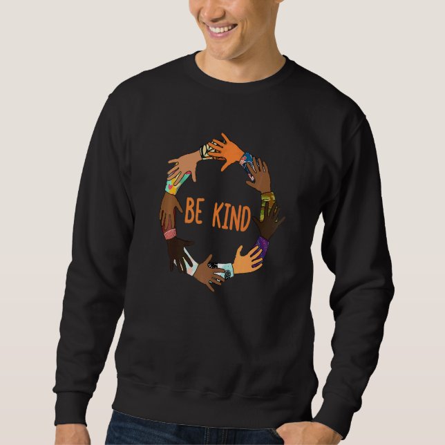 Unity Day  Orange Kids Be Kind  Women Be Kind ASL  Sweatshirt (Front)
