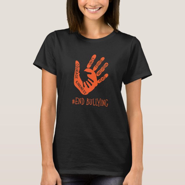 Unity Day  Orange Kids Be Kind  Women End Bullying T-Shirt (Front)