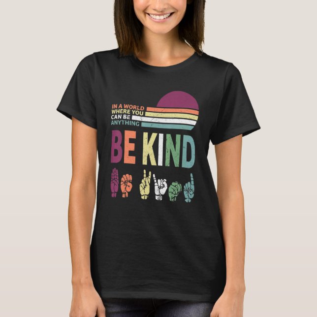 Unity Day Orange Tee  Anti Bullying Be Kind Sign L (Front)