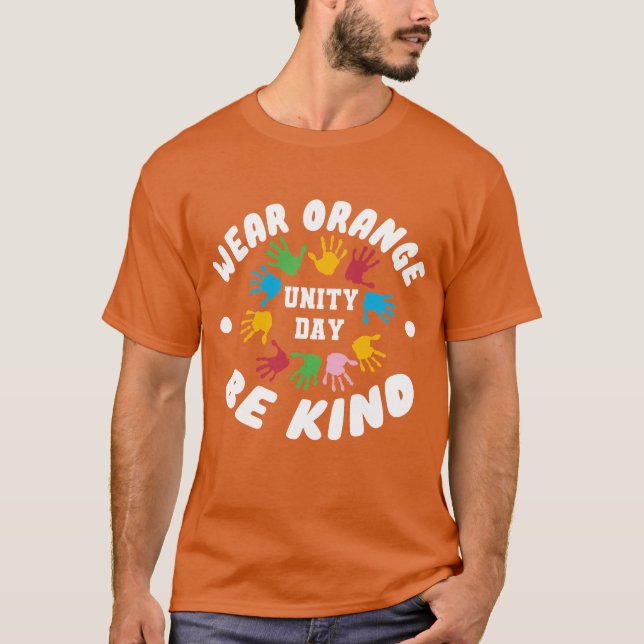 unity day wear orange be kind T-Shirt (Front)