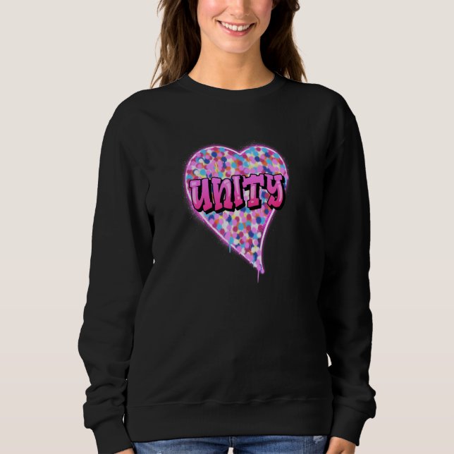 Unity Heart Graphic Design for Valentine's Day Lov Sweatshirt (Front)