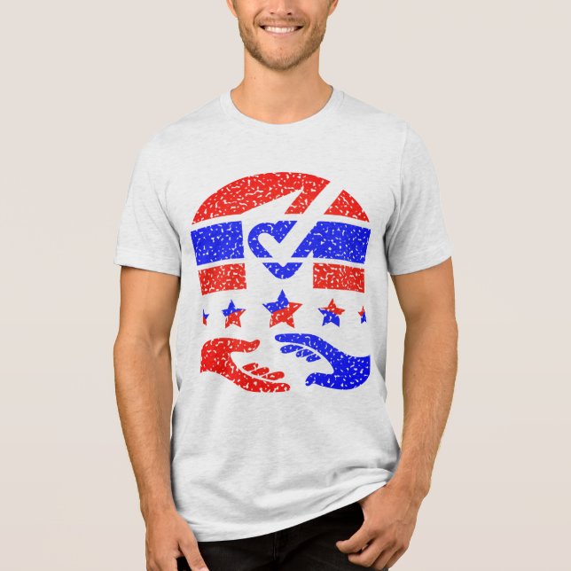 Unity in Action - A Beacon of Partnership Tri-Blend Shirt (Front)