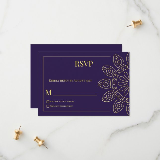 Unity in Bloom Purple Response Card (Front/Back In Situ)