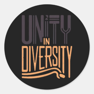 Unity In Diversity 1 Classic Round Sticker