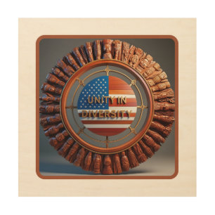 Unity in Diversity: A Symbol of Cultural Harmony Wood Wall Art