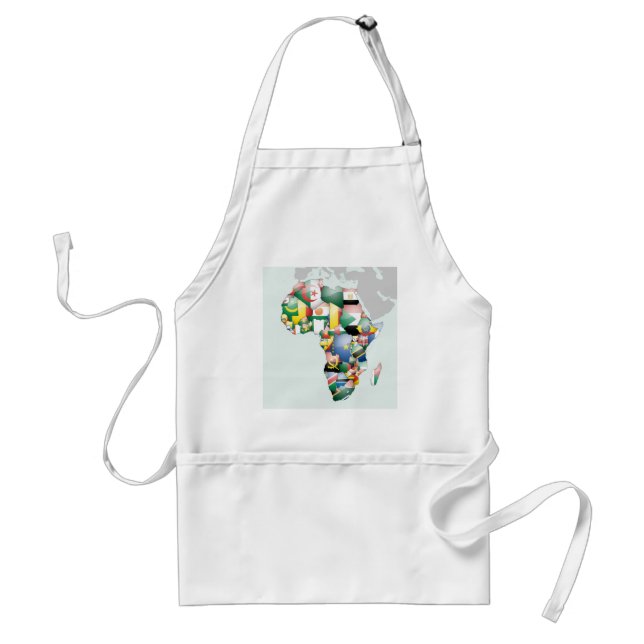 Unity in Diversity: Africa's Flags Collection Adult Apron (Front)