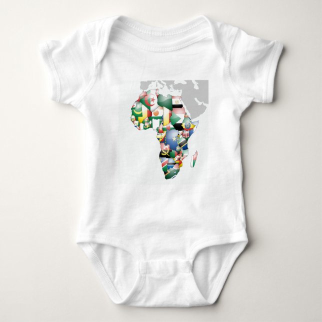 Unity in Diversity: Africa's Flags Collection Baby Bodysuit (Front)