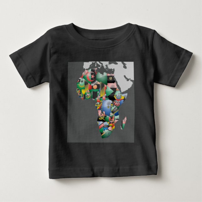 Unity in Diversity: Africa's Flags Collection Baby T-Shirt (Front)