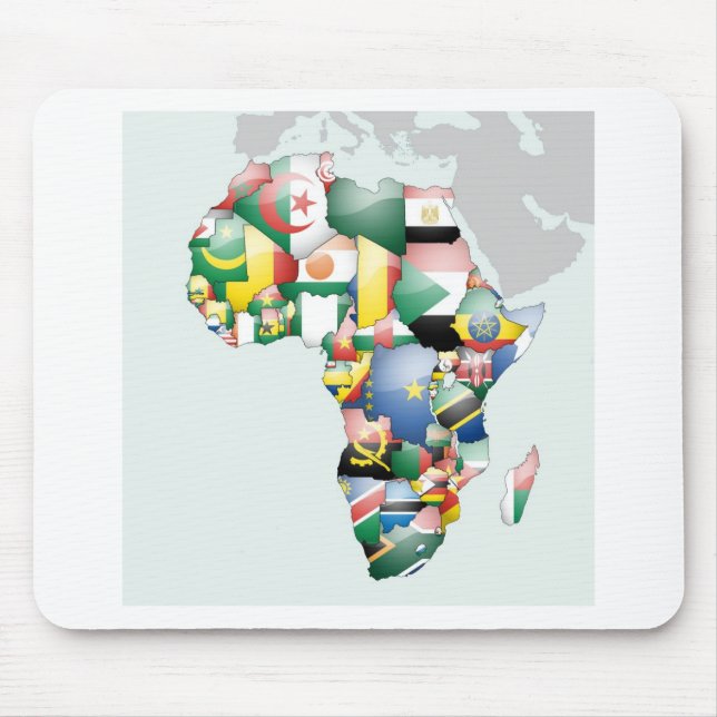 Unity in Diversity: Africa's Flags Collection Mouse Pad (Front)