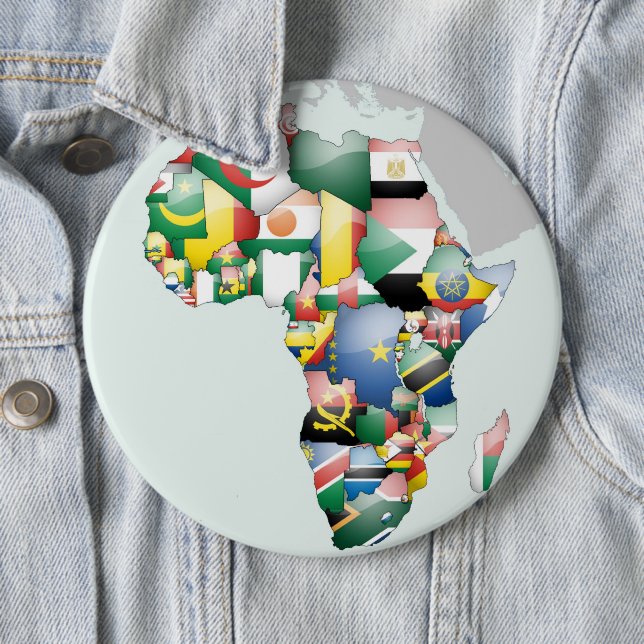 Unity in Diversity: Africa's Flags Collection Pinback Button (In Situ)